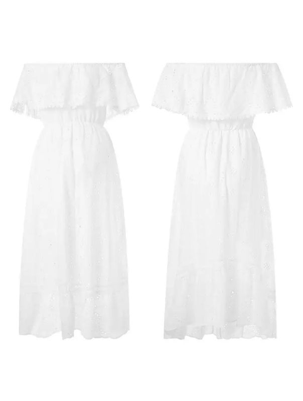 WhiteParty valkoinen olkaimeton mekko
